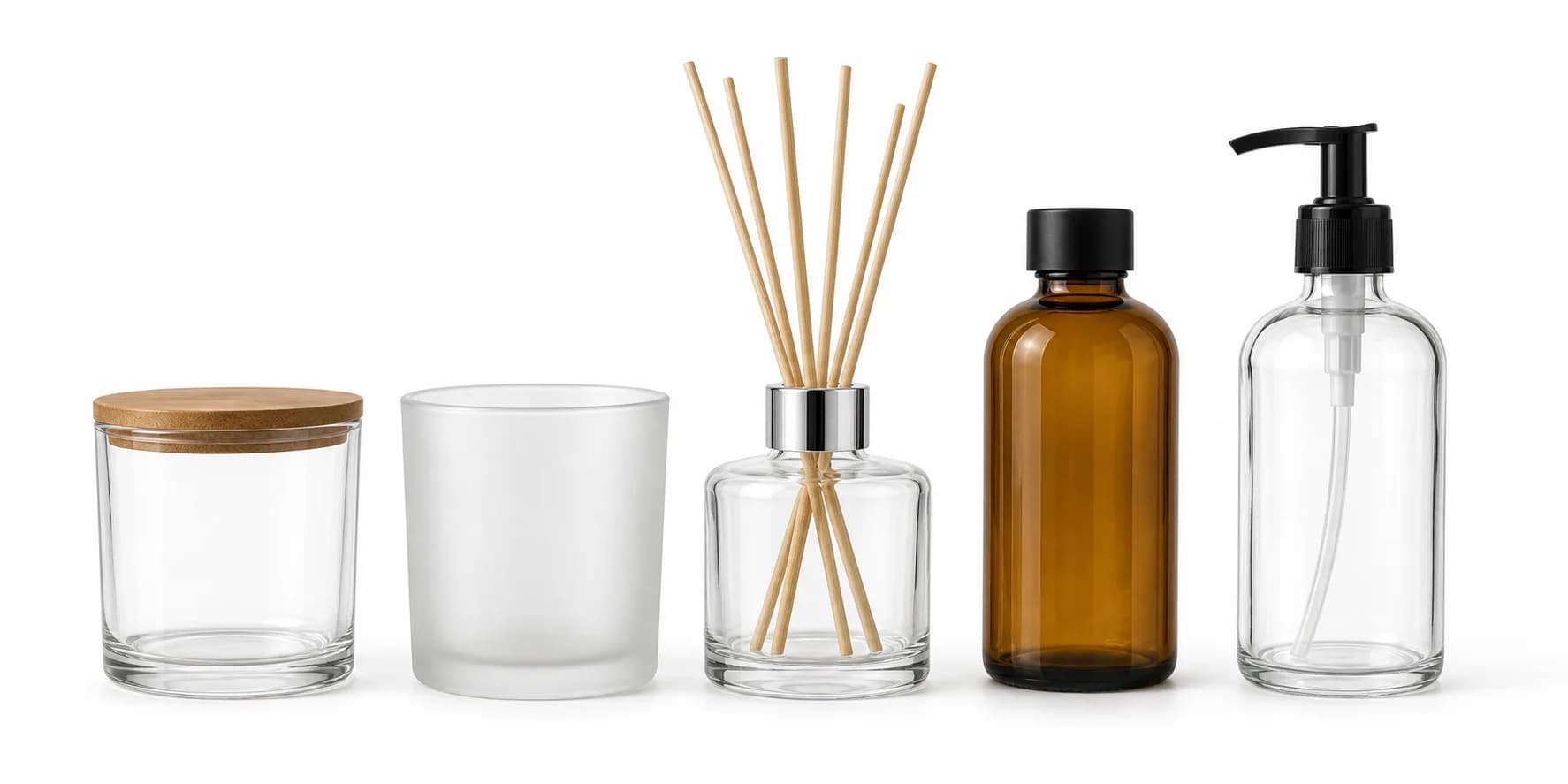 Candle & Home Care glass packaging scene