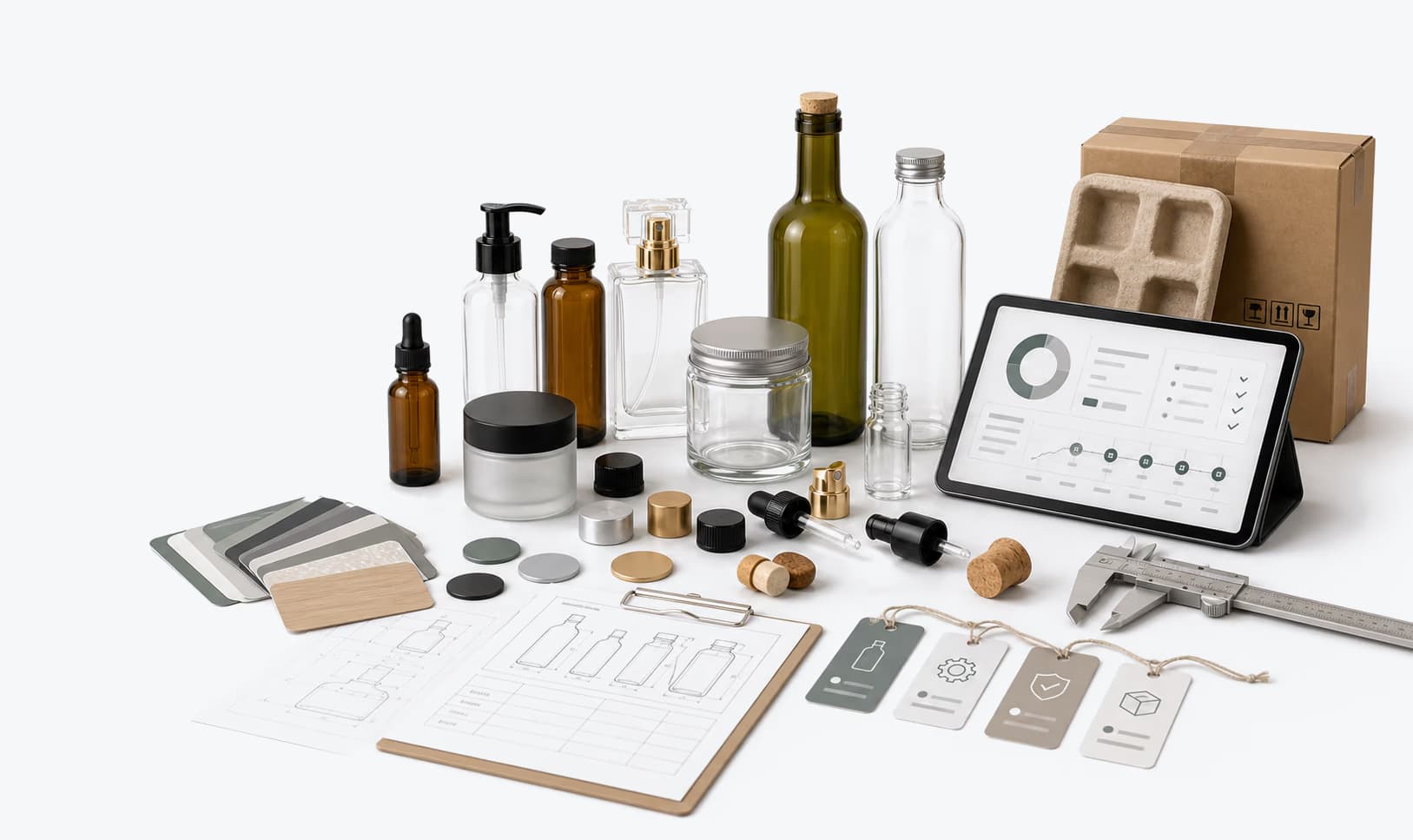 OEM ODM glass packaging project planning scene