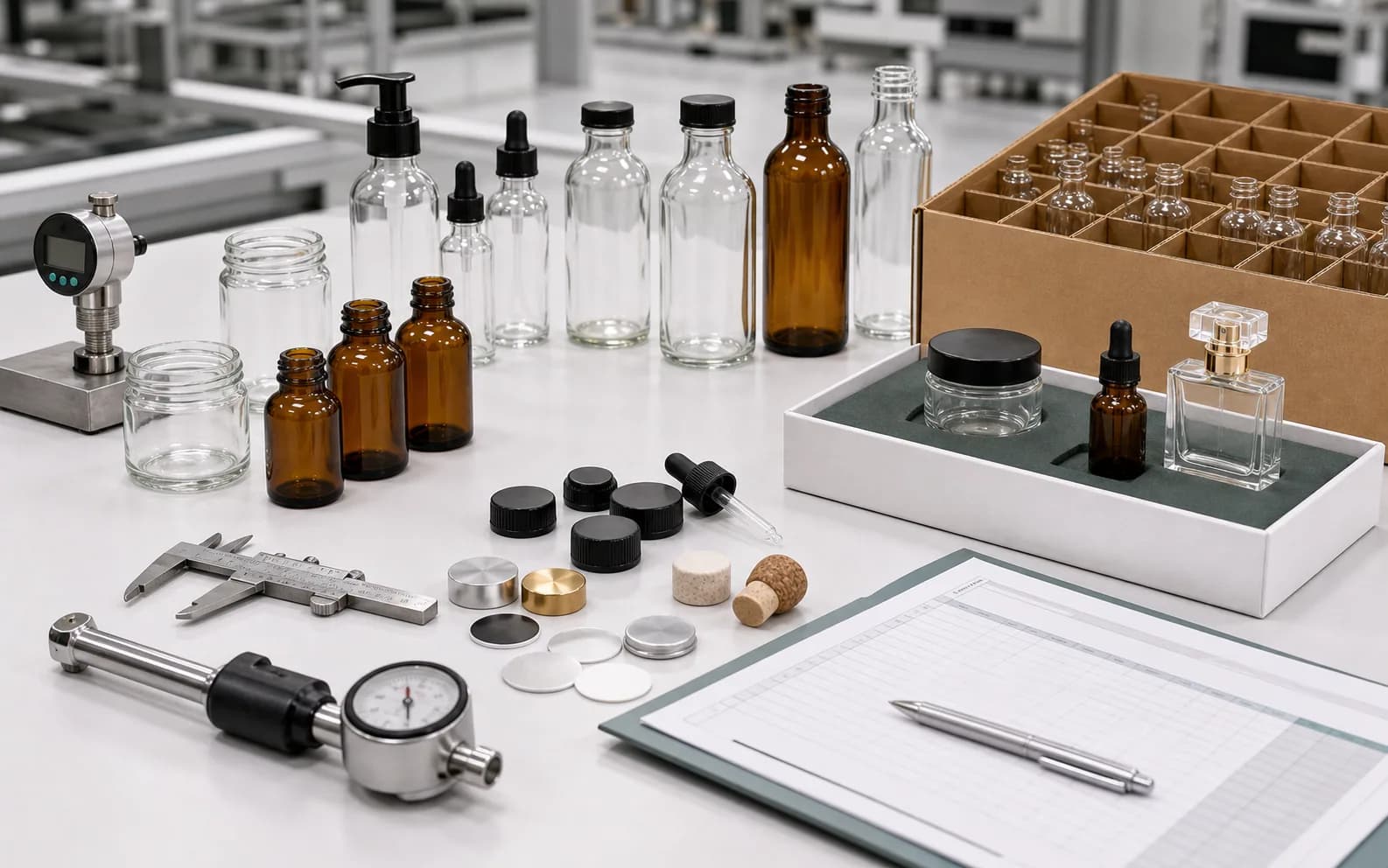 Glass packaging production and quality control gate