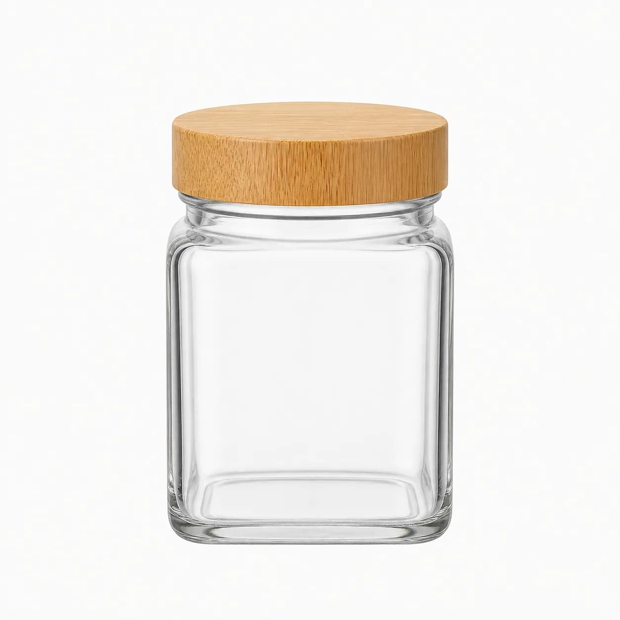 Square Spice Jars with Bamboo Lids